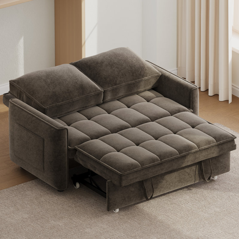 Canapé-lit simple convertible, Brun