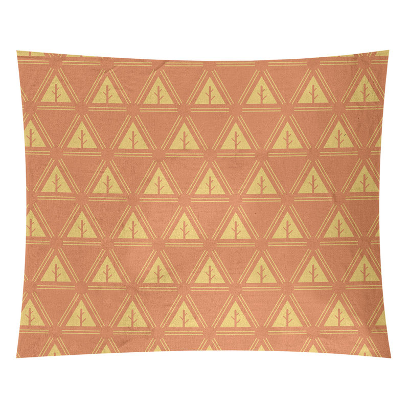 Tapisserie Barbra, H 88 po x l 104 po, Orange / doré