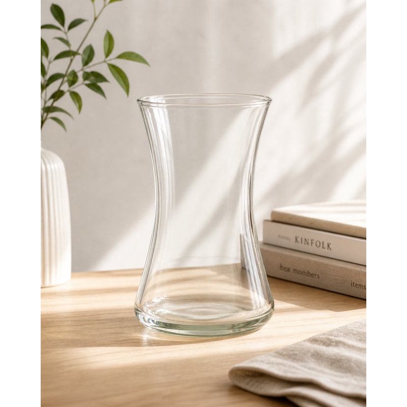 Zyra Clear Glass Gathering Vase