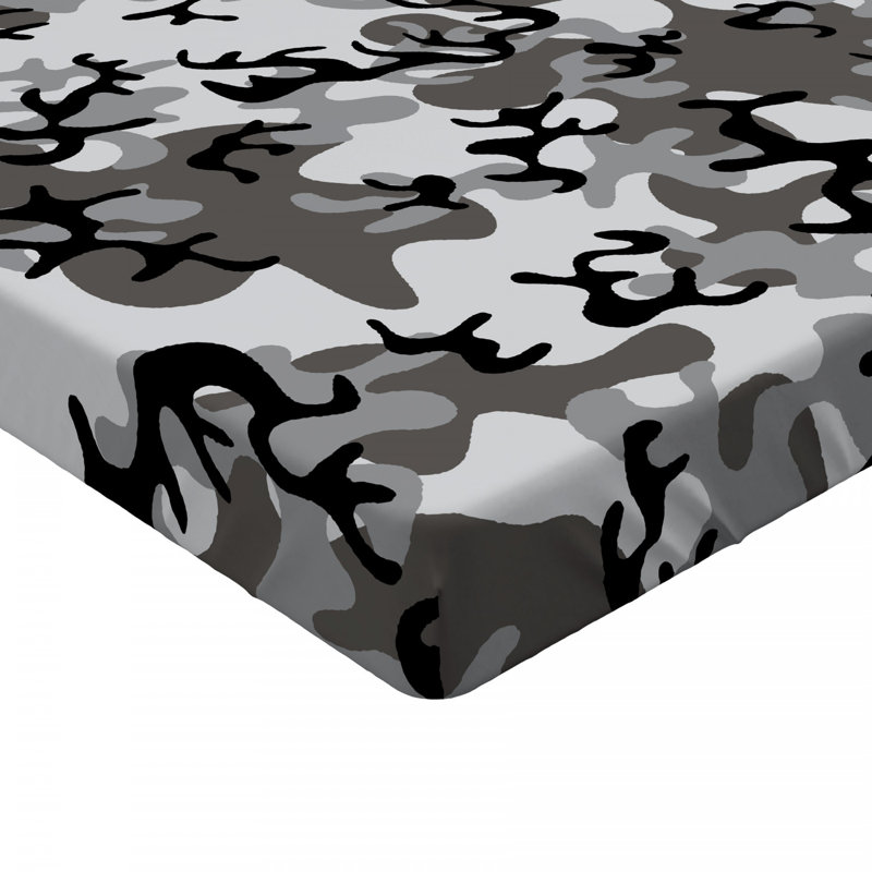 Microfiber Camouflage Fitted Sheet, Full Fitted Sheet