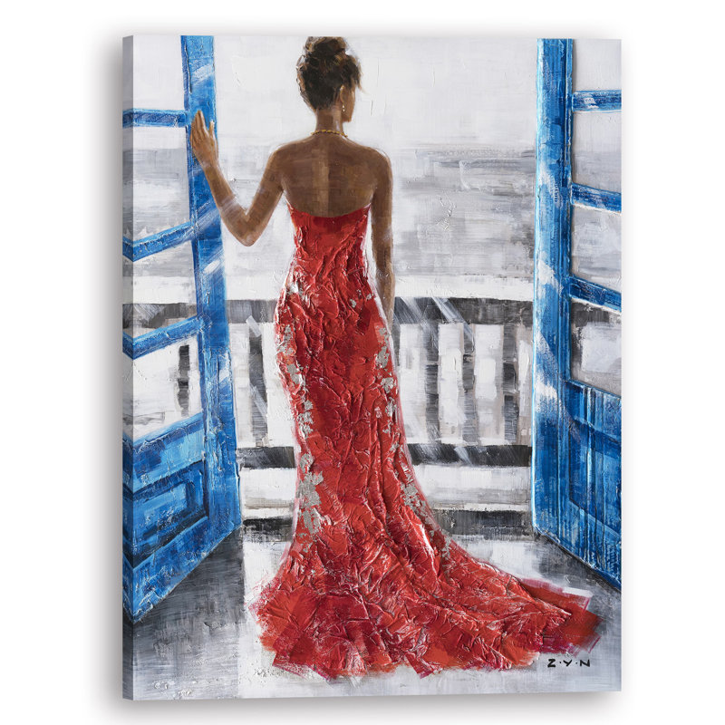 «Look into the Night», reproduction de peinture à l'huile sur toile tendue, H 16 po x l 12 po x P 1 po
