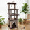 Grand grand arbre à chat multi-niveaux avec tour à chat 58 po