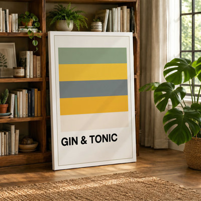 Gin & Tonic Retro - Wrapped Canvas