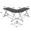 L-Shaped Metal Base Computer Desk