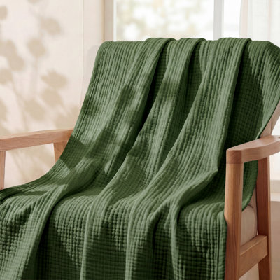 Bedsure Cotton Muslin Throw Blanket