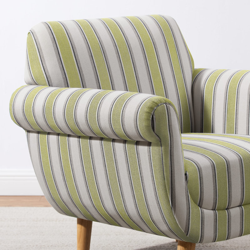 29.92In Linend Fabric Accent Chair, Green Linen