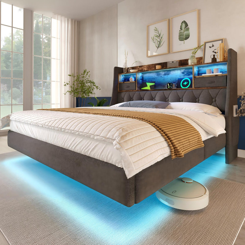 Upholstered Storage Bed, Super King (6')