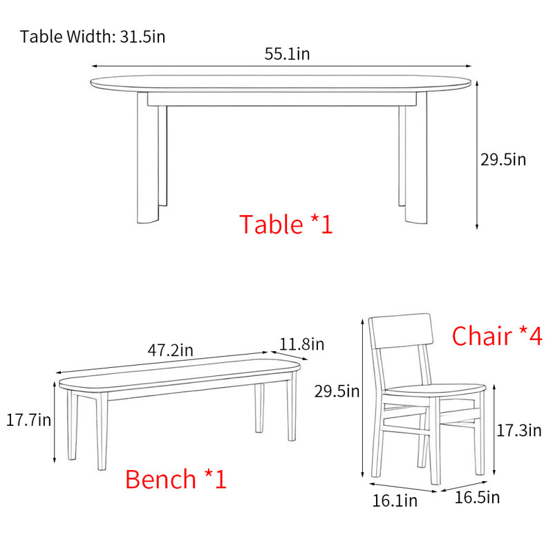 Modern simple household oval dining table sets