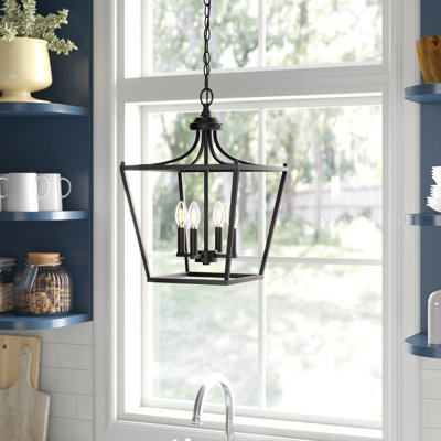 Luminaire suspendu géométrique 4 lumières Areyanna