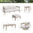 Harmonti Patio 5 Person Aluminum Swivel Conversation Set With Ottomans And Cushions-1204140326