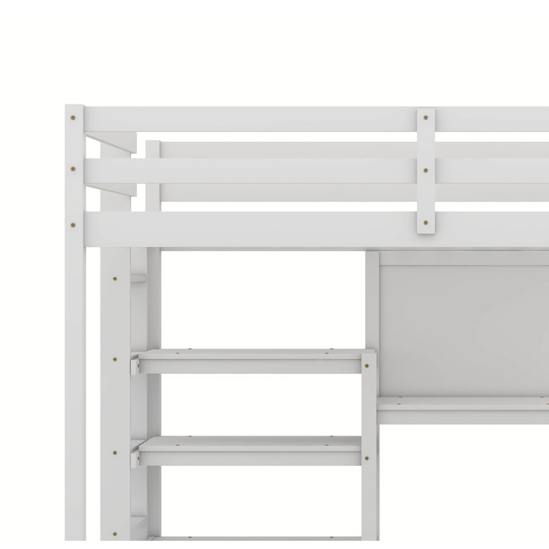 Lit mezzanine pour enfants Costilla, Blanc, Complète