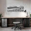 «Dramatic Seattle Skyline», art abstrait moderne, art mural de la ville-343741051