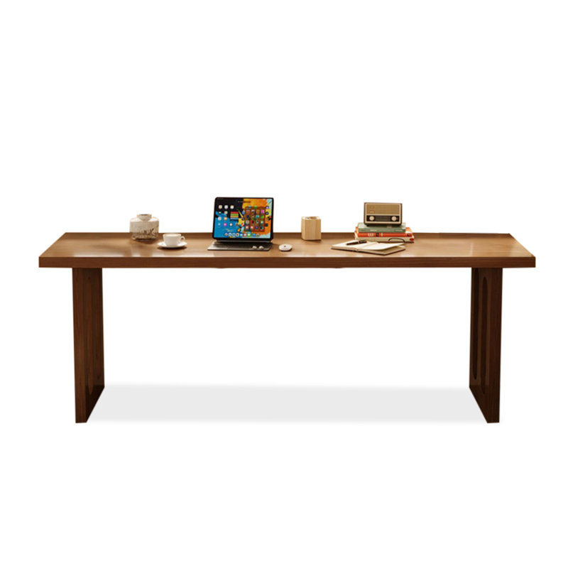 Bureaux rectangulaires en bois massif noyer clair, H 29,53 po x l 70,87 po x P 23,62 po
