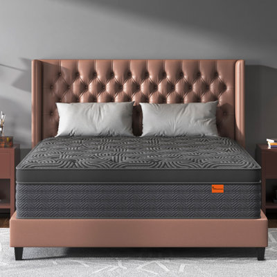 14" Hybrid Mattress in a Box, Medium-Firm Feel, Pocket Coils & Memory Foam, Fiberglass-Free, Motion Isolation, Breathable Design