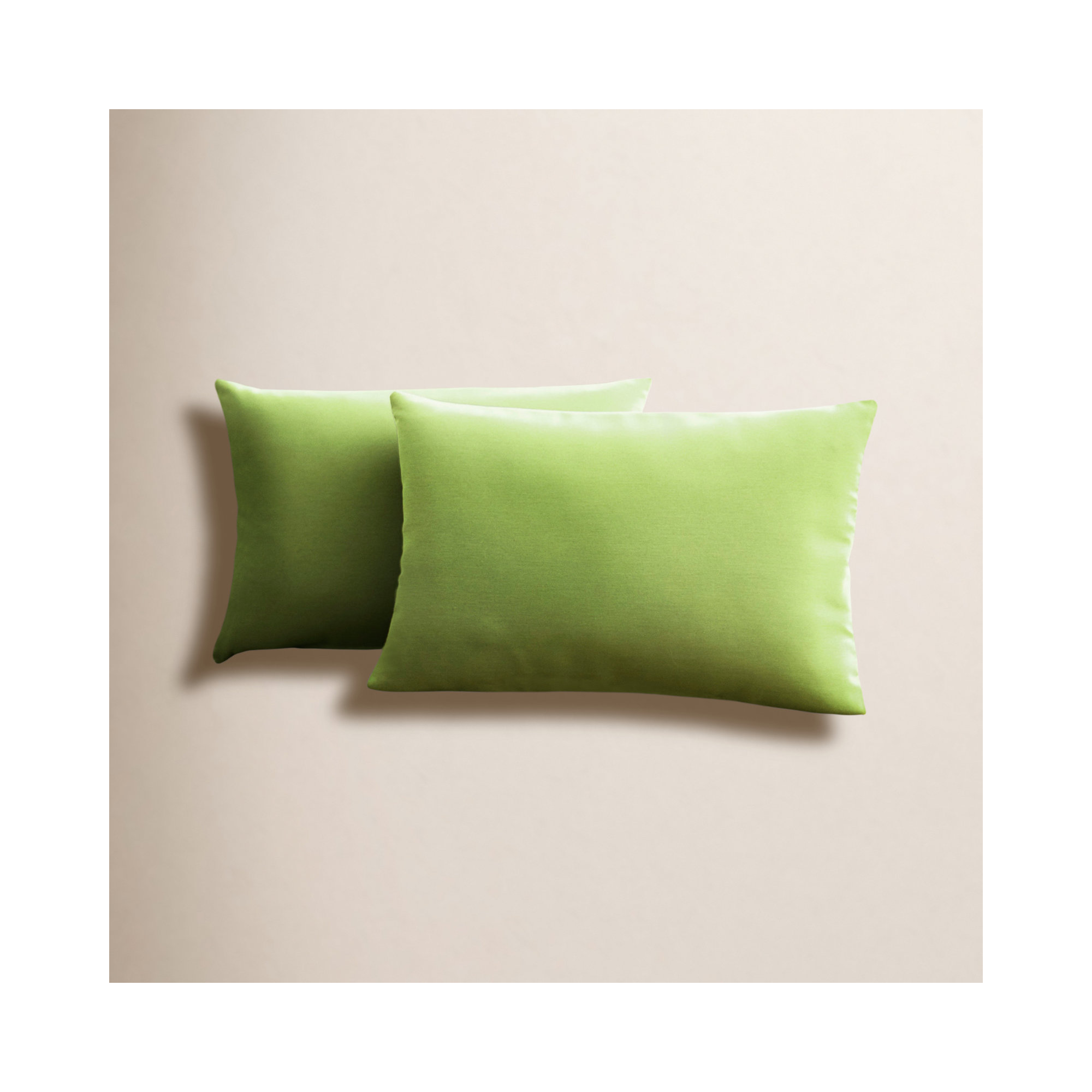 Almeda Indoor/Outdoor Lumbar Throw Pillow, Fresco Apple Green, 14" x 24"