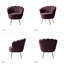 Fauteuil demi-tonneau en velours 30 po Hendrix-2112441285