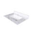 31 po. Comptoir de meuble-lavabo en pierre frittée blanche 31 po - Salle de bain avec lavabo rectangulaire, dosseret de 4 po, trous de robinet pré-percés haute performance et attrayante 31 po pour chauffer l'eau