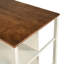 Table de préparation en bois massif avec îlot de cuisine 45 po, table de préparation en bois d'hévéa avec 2 tablettes ouvertes