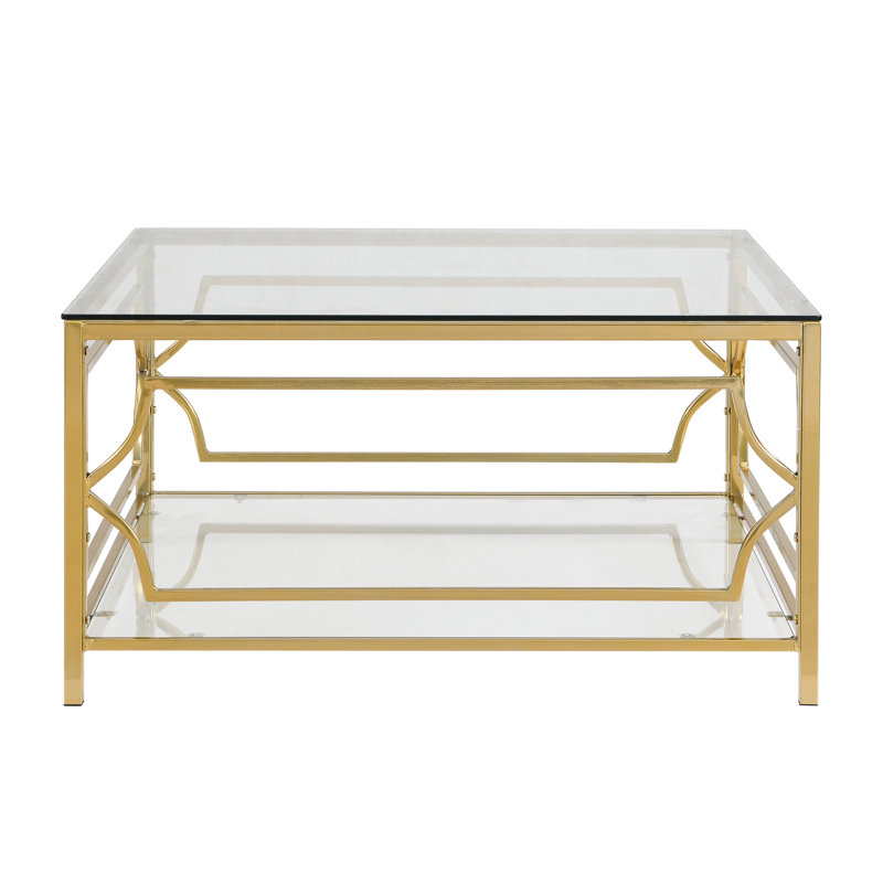 Square Glass Coffee Table, Transparent