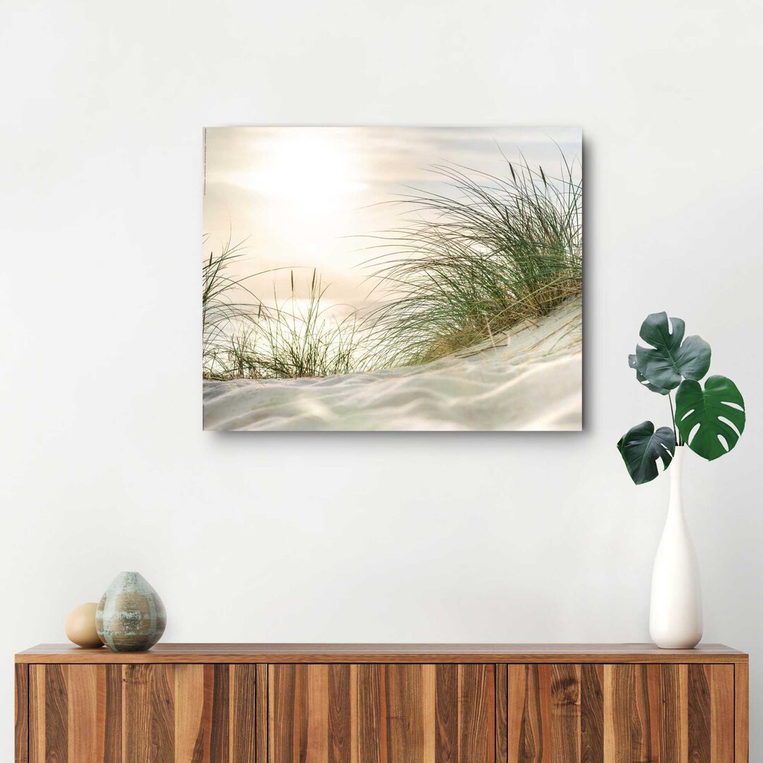 Wandbild Deco Panel Sonnenuntergang  Strand - Sonne - Winkend Seegras - Ruhe