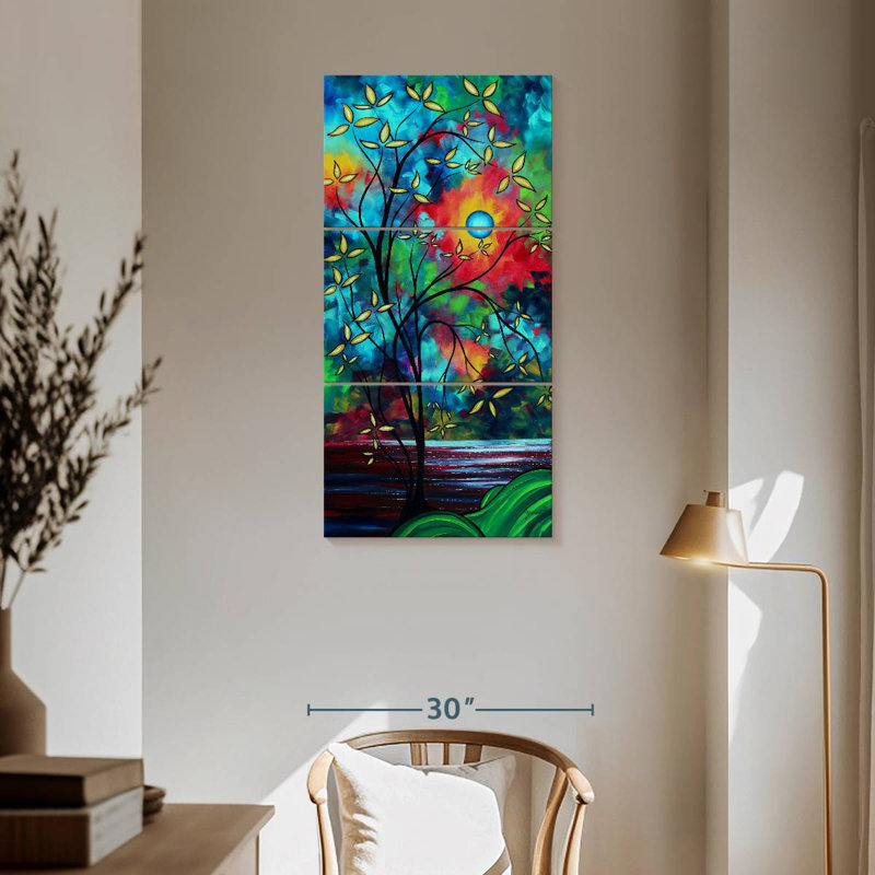 Sous la lumière de la lune II, H 62 po x l 30 po