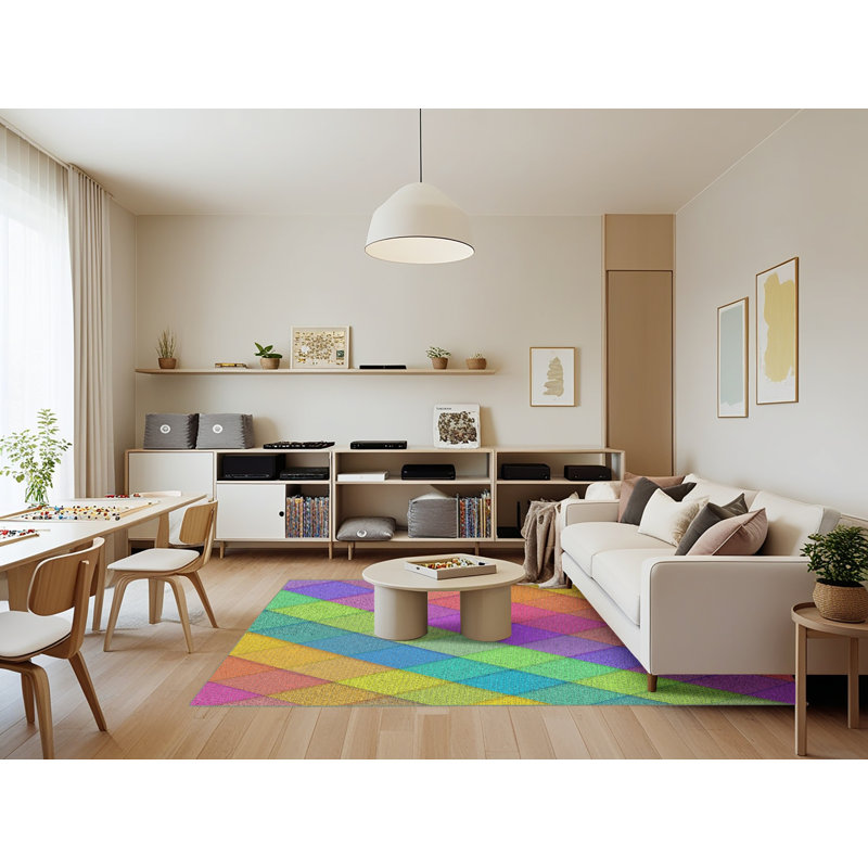 Rivero Geometric Indoor Rug, Rectangle 7' x 9'