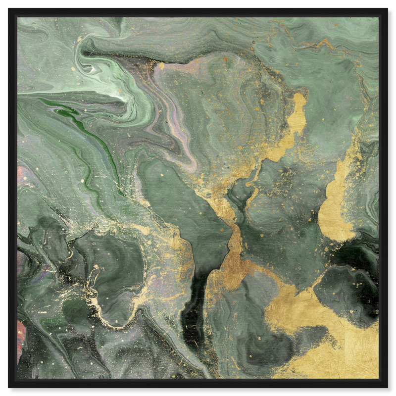 «Jade Cosmos», reproduction d'impression sur toile, H 24 po x l 24 po, Cadre noir