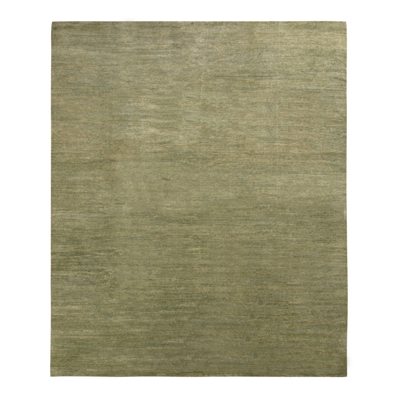Hand Knotted Geometric Area Rug, Runner 3' x 12'