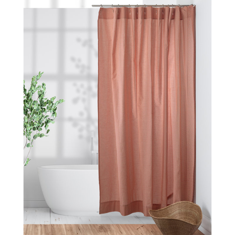 Rayon Plaid Shower Curtain
