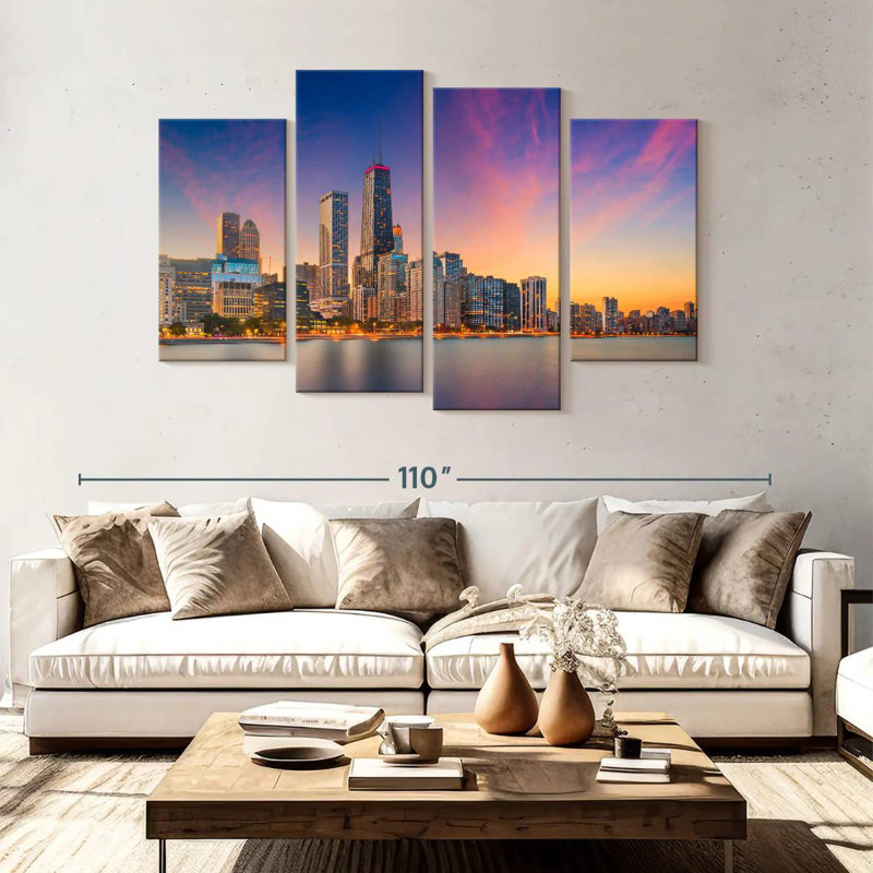 Nicci, Chicago, coucher de soleil, paysage urbain