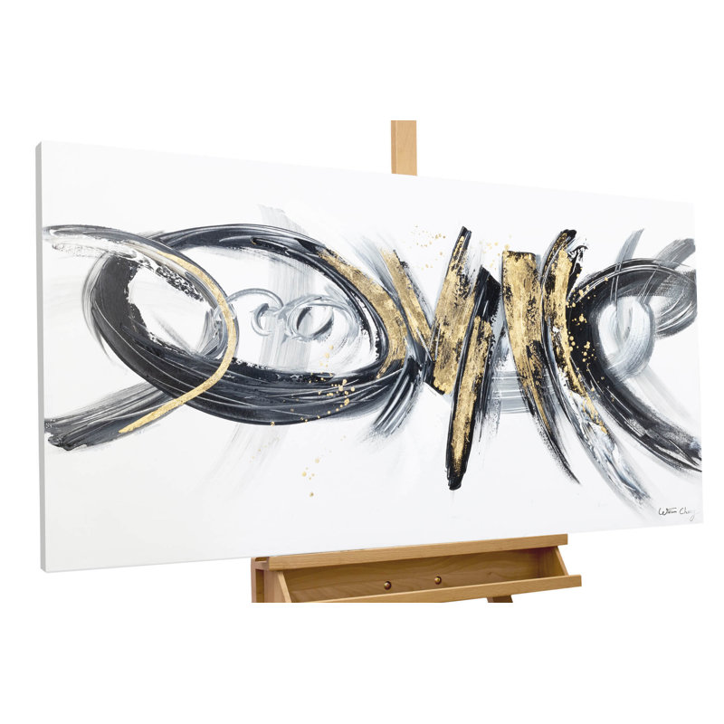 This hand -painted acrylic painting has a secret message