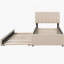Lit plateforme à plateau-coussin double Teddy-121110542