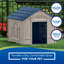 Niche pour chien en plastique taupe et bleu