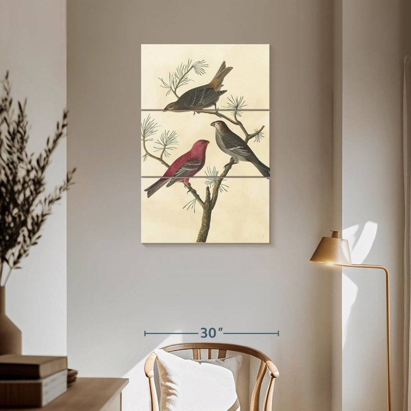 Brampt Pine Grosbeak, 57" H x 36" W