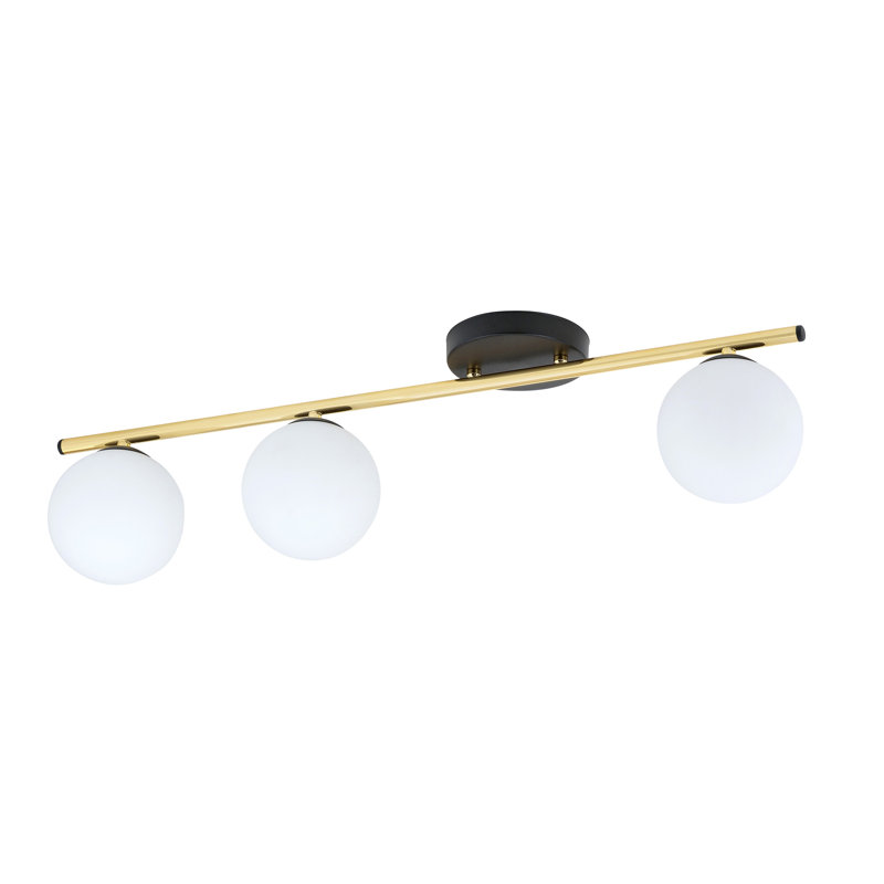 Wojtala 3 - Light Dome Chandelier, White, Black
