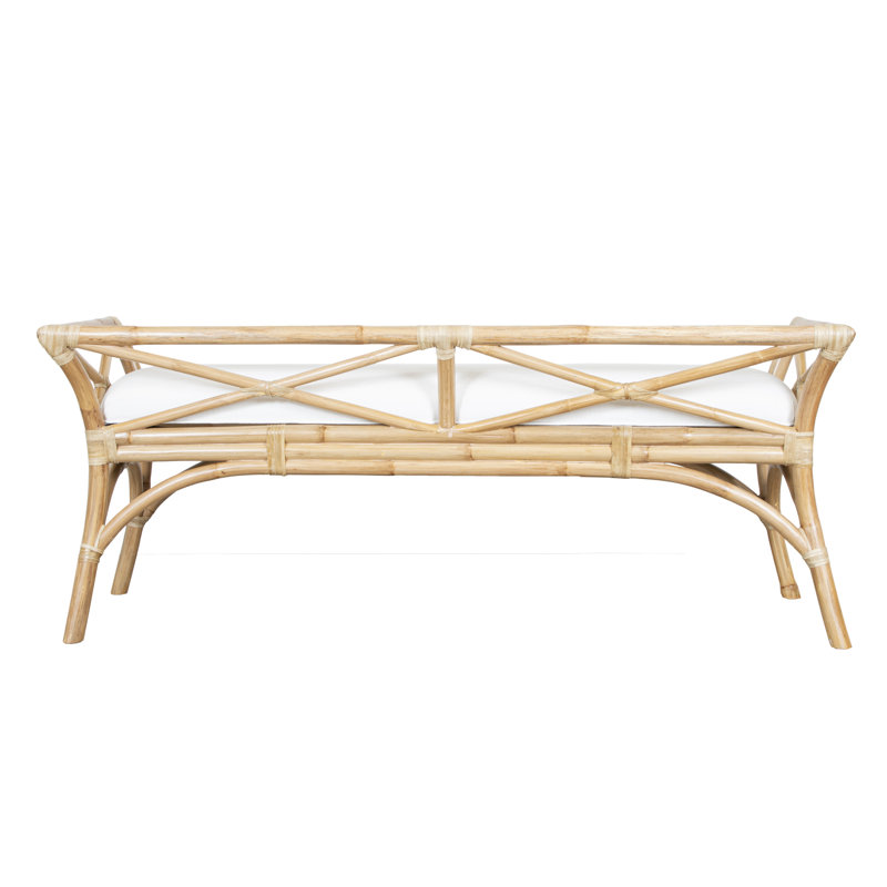 Wicker Bench, Natural