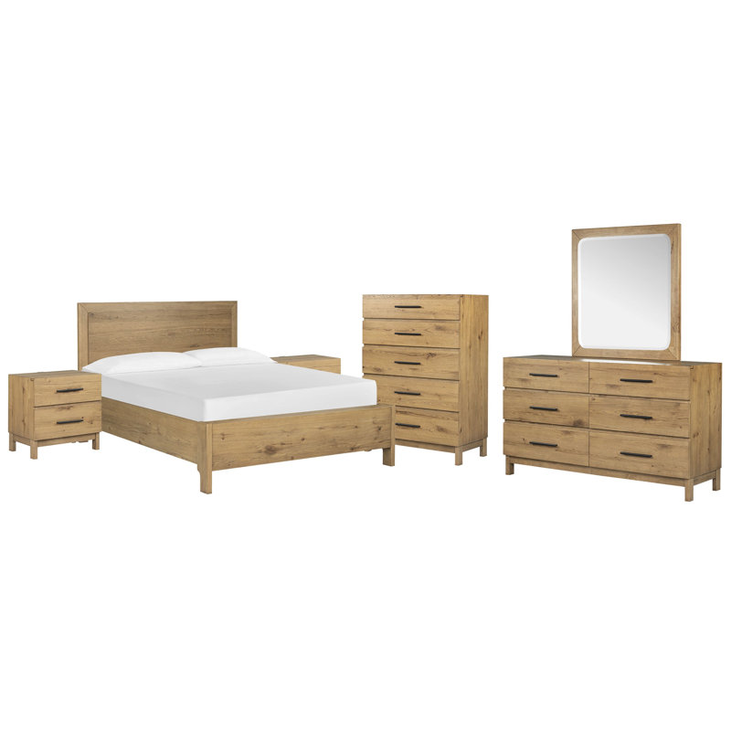 Très grande commode 2 tiroirs avec commode et miroir Portrait, California King