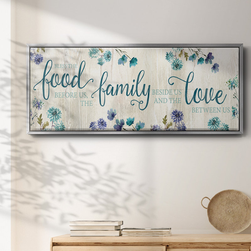 «Food Family Love» - Toile encadrée, H 8 po x l 20 po