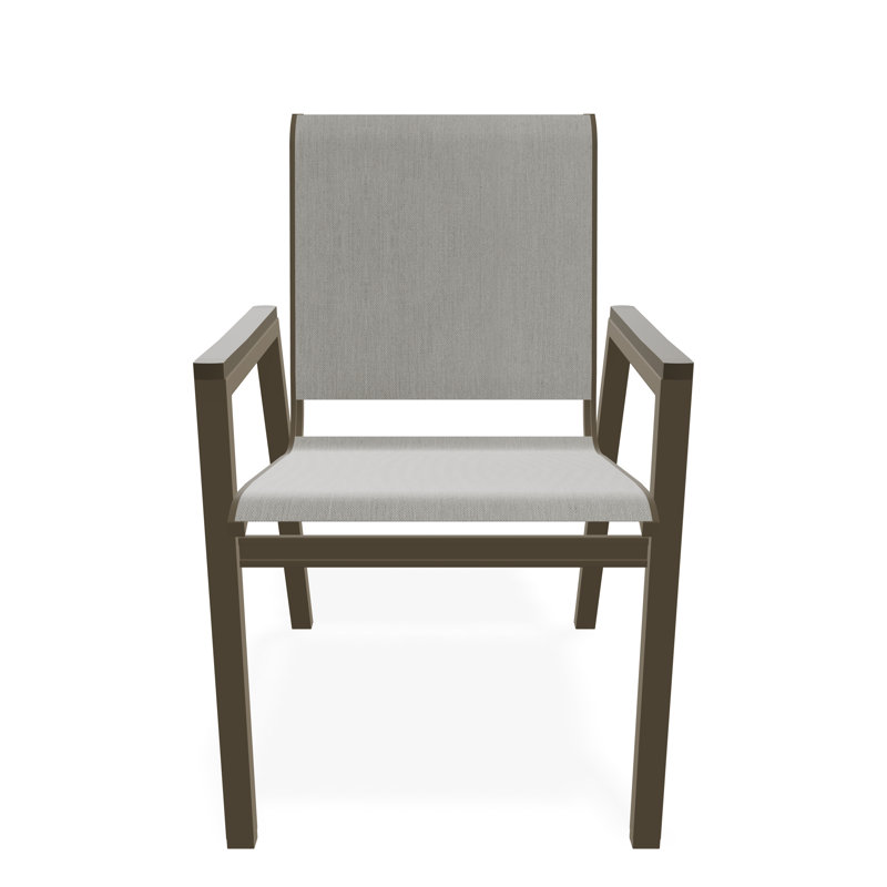 Bazza Outdoor Dining Chair, Augustine Oyster, Beachwood