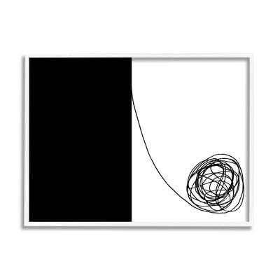 «Simple Abstract Modern Black and White Scribble» par Atelier Posters - impression