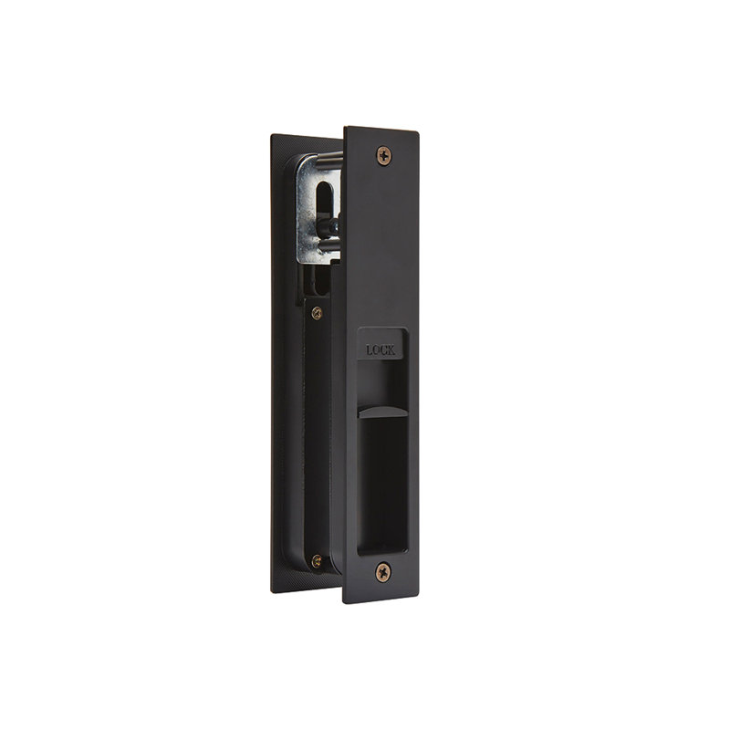 Gemini Pocket Door Lock, Matt Black
