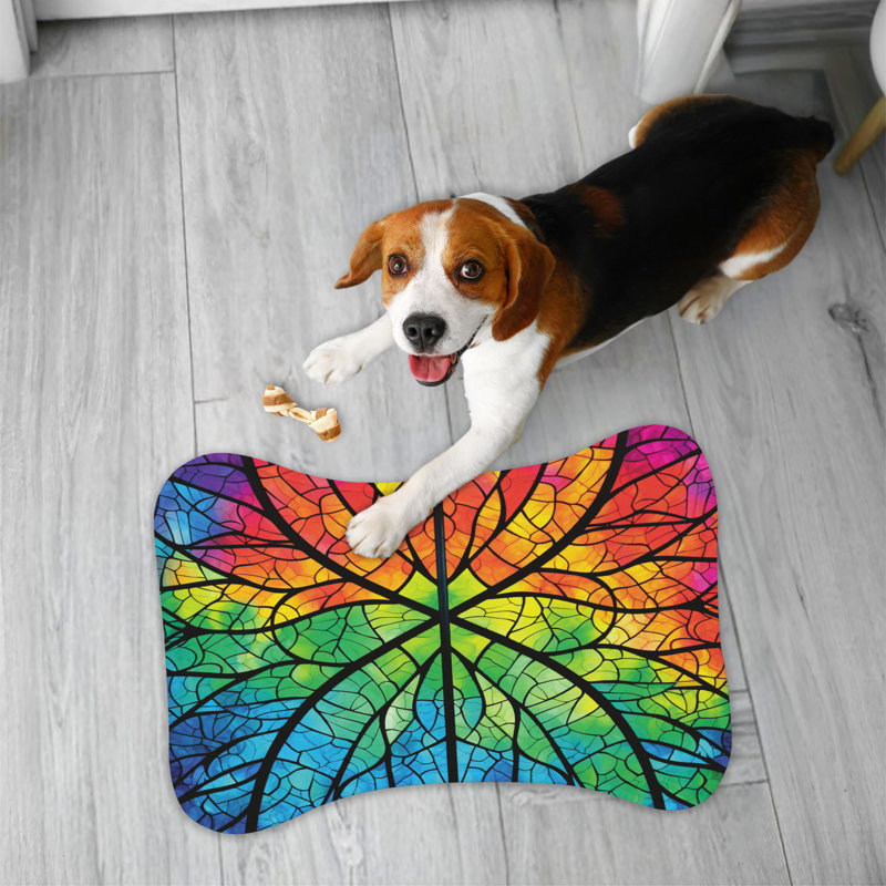 Coloured Glass Designs - Tapis d'alimentation en os 1 pièce, Petit (14 po)