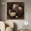 Art mural monochromes, siège monolithe I par Art Remedy, cadre doré, 40 x 40-2071133220-2071133229