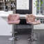 Tabourets de bar pivotants en velours Mauve Diamond-565101432