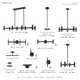 Martella 5 Light Metal Dimmable Geometric Chandelier