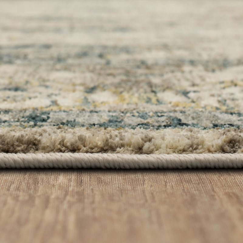 Tapis oriental crème / vert Darica, Rectangle 9 pi x 12 pi 2 po