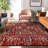 Premium Machine Washable Prisco Red Rug-1940184252