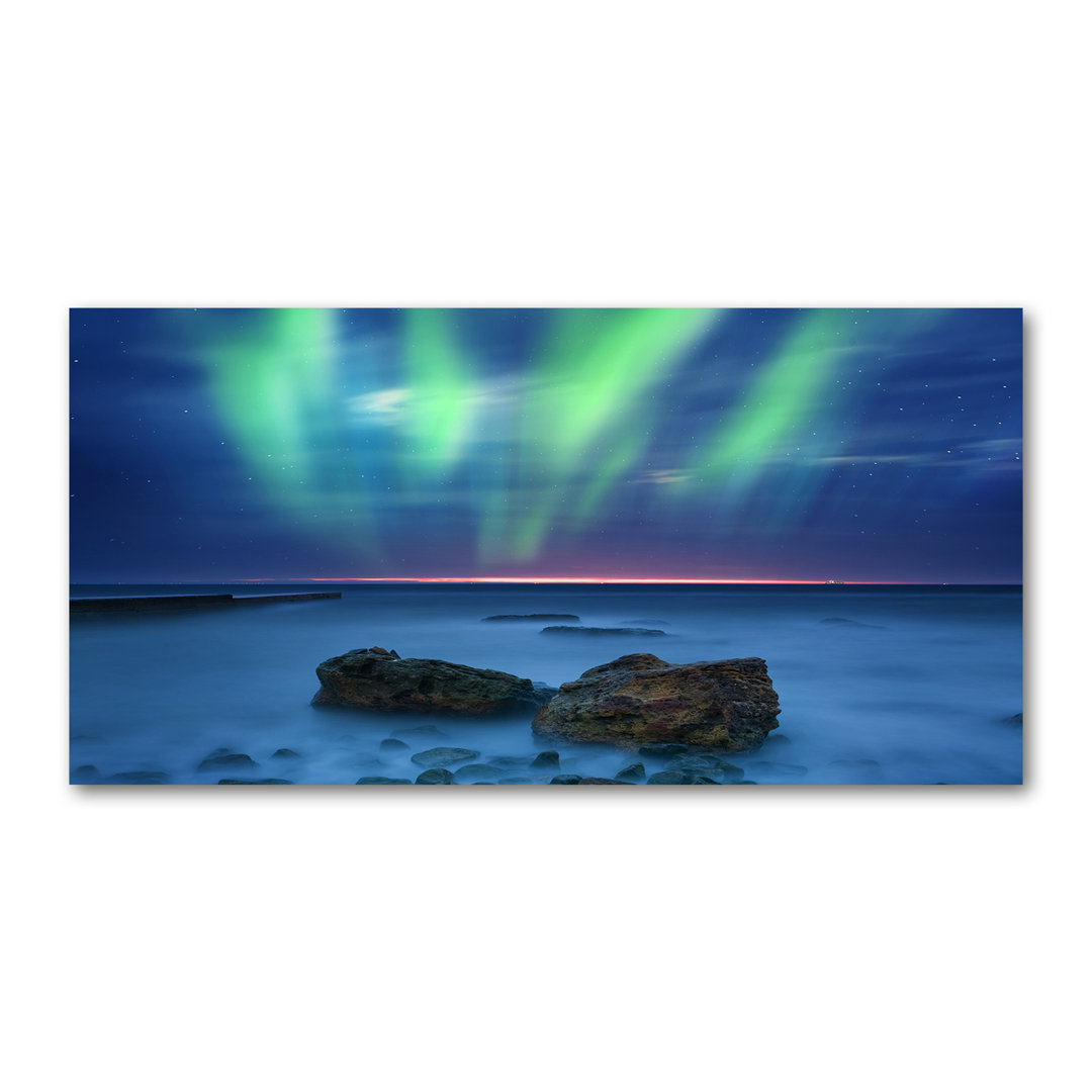 Leinwanddruck - Wandkunst - Drucke auf Leinwand - 140X70 Bildmotiv: Aurora Borealis