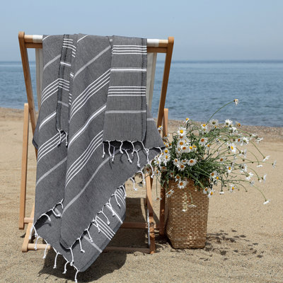Serviette de plage en coton turc Pestemal