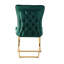 Yulin Modern Velvet Dining Chair - Ergonomic Velvet Upholstered Back with Golden Stainless Steel Frame - Side Chair for Kitchen Living Room Dining Room - Single-437300750